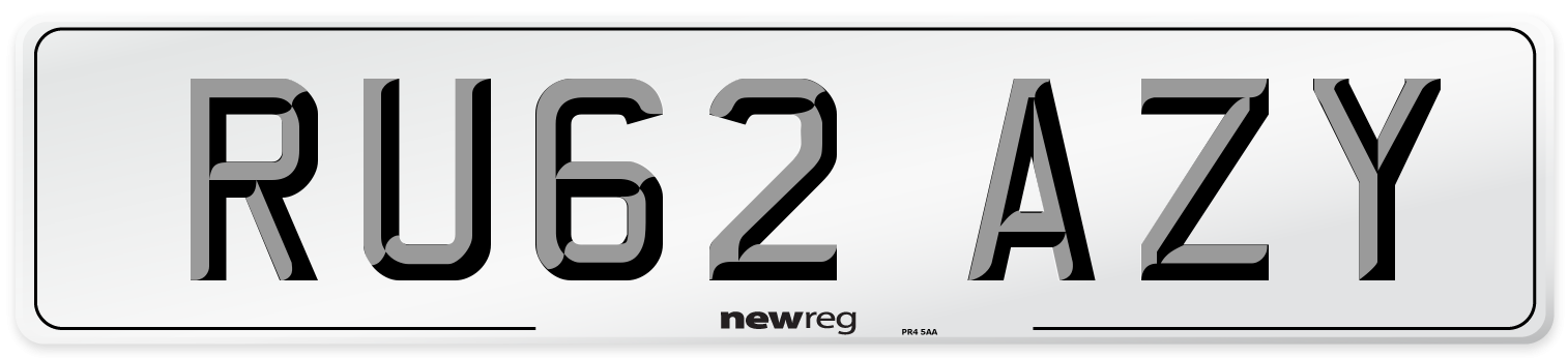 RU62 AZY Number Plate from New Reg